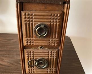 small 2 drawer wood box $10