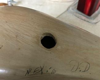 Vintage Tonala Duck Figurine - Mexico signed DD $12