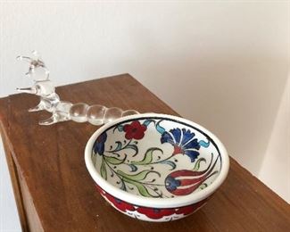 Finger bowl #2, Caterpillar glass blown $2