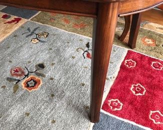 Cherry wood dining table by Ashley furniture 66" long oval with 18" leaf, 2 arm chairs and 4 side chairs $400 OBO