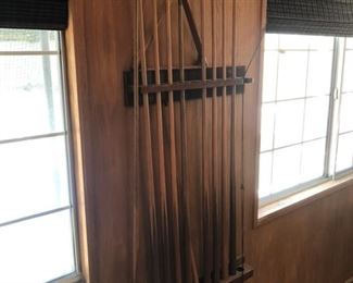 Pool Table Rack with Cues $125 OBO
