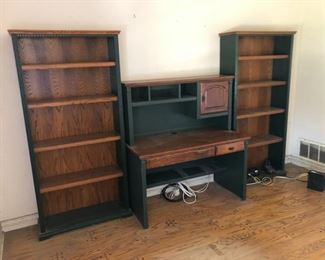 Desk with 2 matching Book Shelves $100 OBO