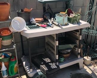 Planting table and items $40 OBO