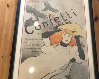 Confetti Poster $50 OBO