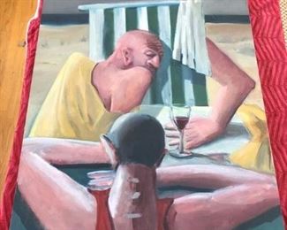 Men on the Beach Painting $50 OBO