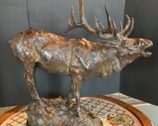 Tim Shinarger ‘Black Timber Bugler” 26x27x12. 14/30 - $14,500