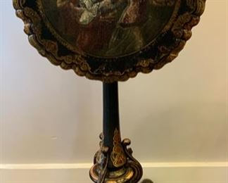 Paper MacheTilt Top Table  c:1860’s 17x29  - $650