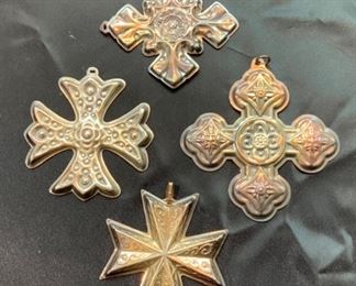 Reed and Barton Sterling Christmas Ornaments - $35ea