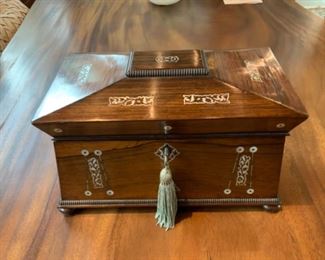 MOP Inlaid Tea Caddy - $595