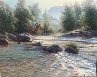 C W DYKES "SUNRISE AT EAGLE MOUNTAIN" 16X20 - $2,100