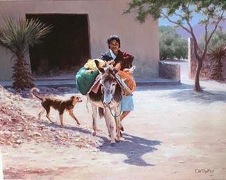 C W DYKES "THE OUTSKIRTS OF SAN MIGUEL" 16X20 - $2,150