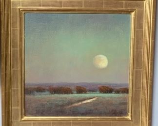 Nancy Bush “Autumn Moon at Sunset” 16x16 - $4,950