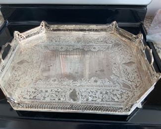 Silver plate Gallery Tray 20”x 15.5” - 2 Available - $350ea