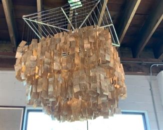 Contemporary Capiz Chandelier 46x30 - 2 available - $2,750ea