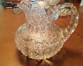 American Brilliant Cut Glass Pitcher - $695