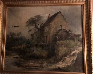 JAMES MacKAY 1888 MILL SCENE