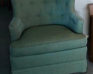 BU1005: Greenish Blue Occacional Chair #2  Local Pickup 3rd Party Shipping	 $75 
