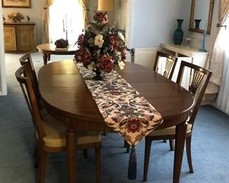 BU1027: Mid Century Mediterranean Table and 6 Chairs	 $250 

