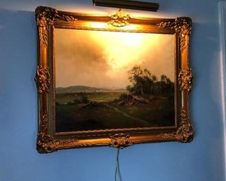 BU1028: Ernst Jugel Germany B 1913 Oil on Canvas Signed Landscape 3rd Party Shipping	 Auction 
