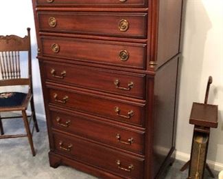 BU1053: Continental Tall Chest of Drawers / Dresser Local Pickup 3rd Party Shipping	 $150 
