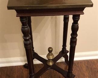 BU1103: Brass and Wood Plant Stand Table Local Pick	 $45 
