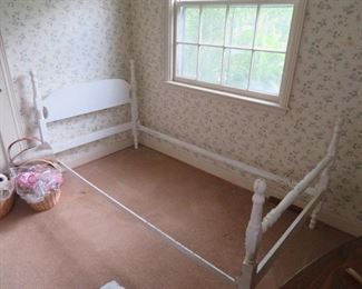 Same white twin bed set up