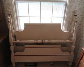 Full mahogany bed painted-no rails