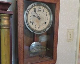 Antique time clock