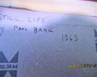 $370.00  Still life by Paul Bank  1963  15x14