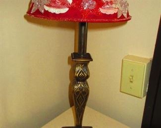 Decorative Lamp With Beaded Shade $45