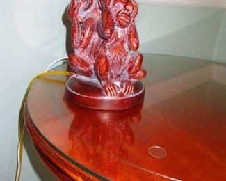 Detail Of "See No Evil, Hear No Evil, Speak No Evil" Lamp