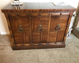 $195, sideboard/bar table, 40”x20”x30”