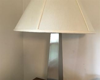 $45, chrome finish lamp, 27”