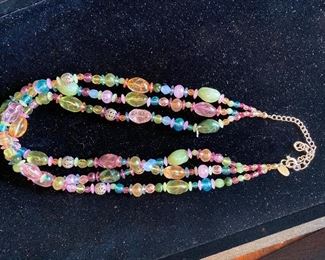 $8- necklace, 16-18”, Laila Rowe, plastic beads