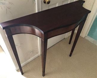 Entryway/Sofa table with beautiful curves and tapered legs - mahogany:  $125 - NOW ONLY $100- SOLD