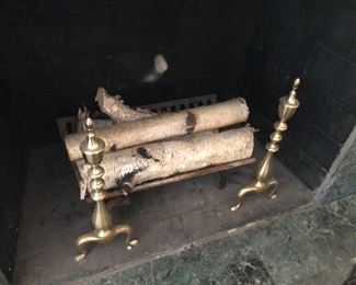 Brass Andirons set:  $30 If interested in ALL three items for the fireplace (screen, andirons and toolset): Group buy of $75