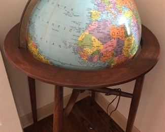 Globe in a floor stand with interior light:  $60