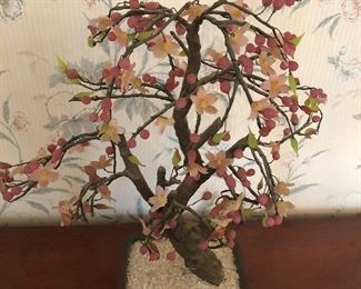 Asian tree with semi-precious stones jade and quartz: $60 NOW ONLY $30