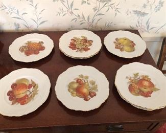 Bavaria Germany Bone China:  Wiuterliug:  6 designs and a total of 8 plates (2 additional plates):  All 8 pieces (1 of 2 pictures) - $50 ... NOW ONLY $30