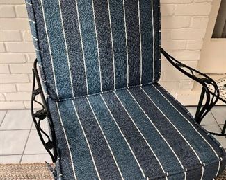 Another picture of Woodard Patio Armchair with cushion - 2 available.   NOW ONLY $150 EACH OR 2 FOR $275