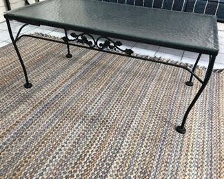 Black Woodard Patio Coffee Table in Excellent Condition:   (size:  36" long x 18" wide and 16" high)- NOW ONLY $60