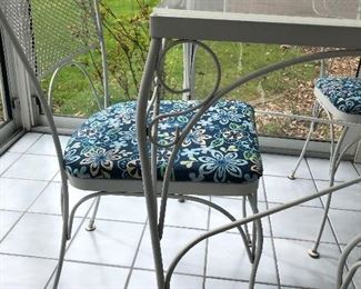 Another view of the side chairs and leg of patio table - set of 4 chairs and table:  $250