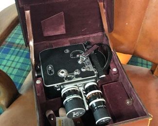 16 mm camera in leather case:  $75