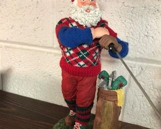 Ceramic Golfing Santa:  NOW ONLY $10