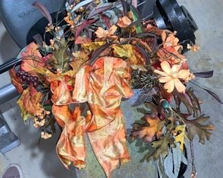 Inv 52 - Decorative tin with Silk Flowers - $10