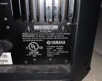 Inv 95 - Yamaha MSR100 Active Speaker  - $175