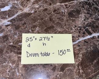 Inv 131 Circular Drum Table @ $150