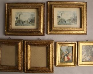 Vintage Florentine Italian gilt wood frames