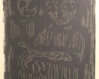 Amanda Snyder (1894-1980, Oregon) Linocut Print