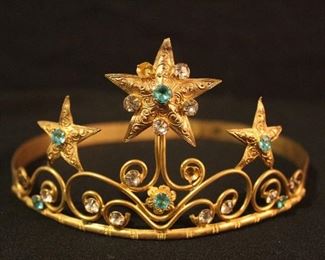 Antique Odd Fellows Rhinestone Tiaras